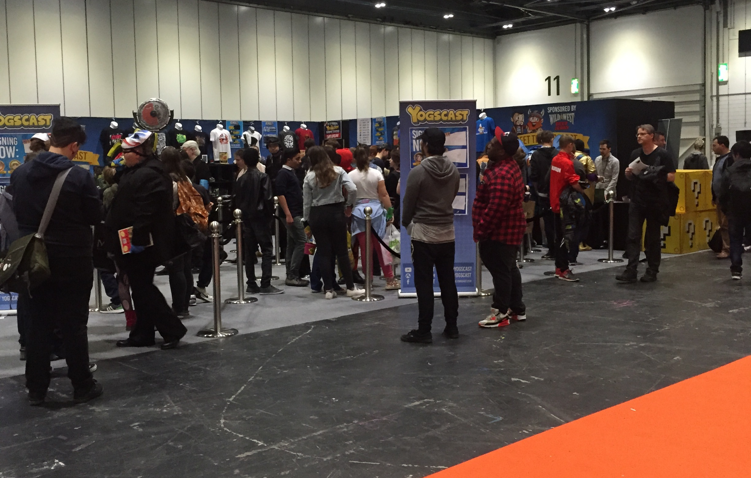 The line to Yogscast, which doubled shortly after