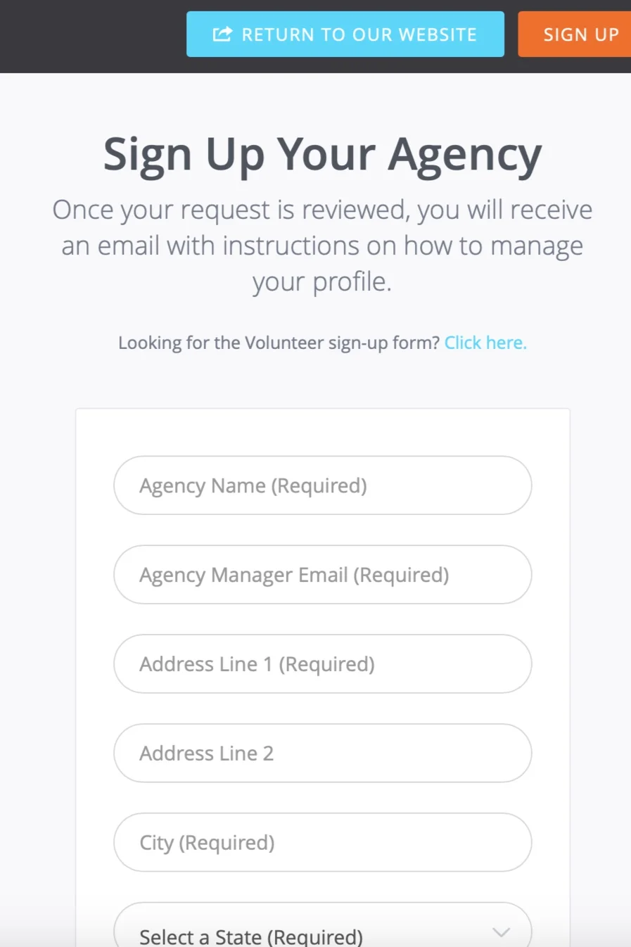 *Agency Manager is the primary contact for Love Out Loud. You can add other agency managers and change the primary contact later.