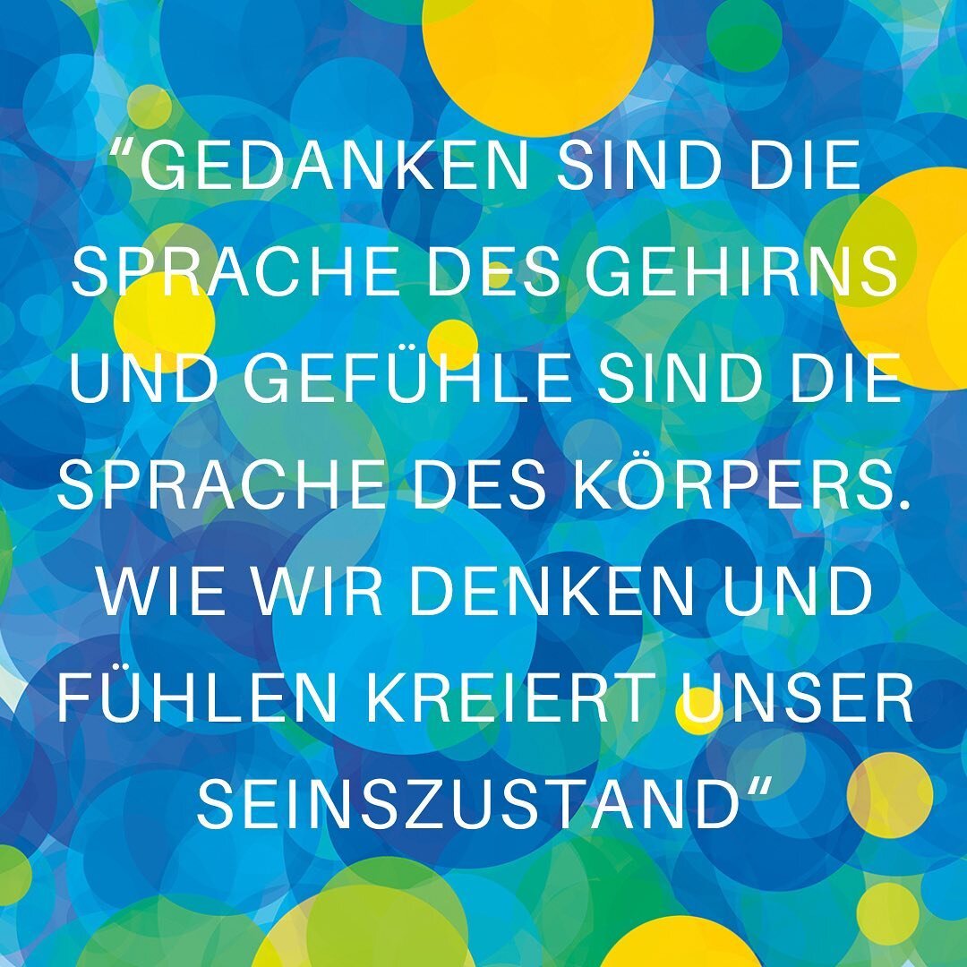 &ldquo;GEDANKEN SIND DIE SPRACHE DES GEHIRNS UND GEF&Uuml;HLE SIND DIE SPRACHE DES K&Ouml;RPERS. WIE WIR DENKEN UND F&Uuml;HLEN KREIERT UNSER SEINSZUSTAND&ldquo; 
- Dr. Joe Dispenza 💛💚💙
.
#triniti #energetischesheilen #heilung #energyhealing #heal