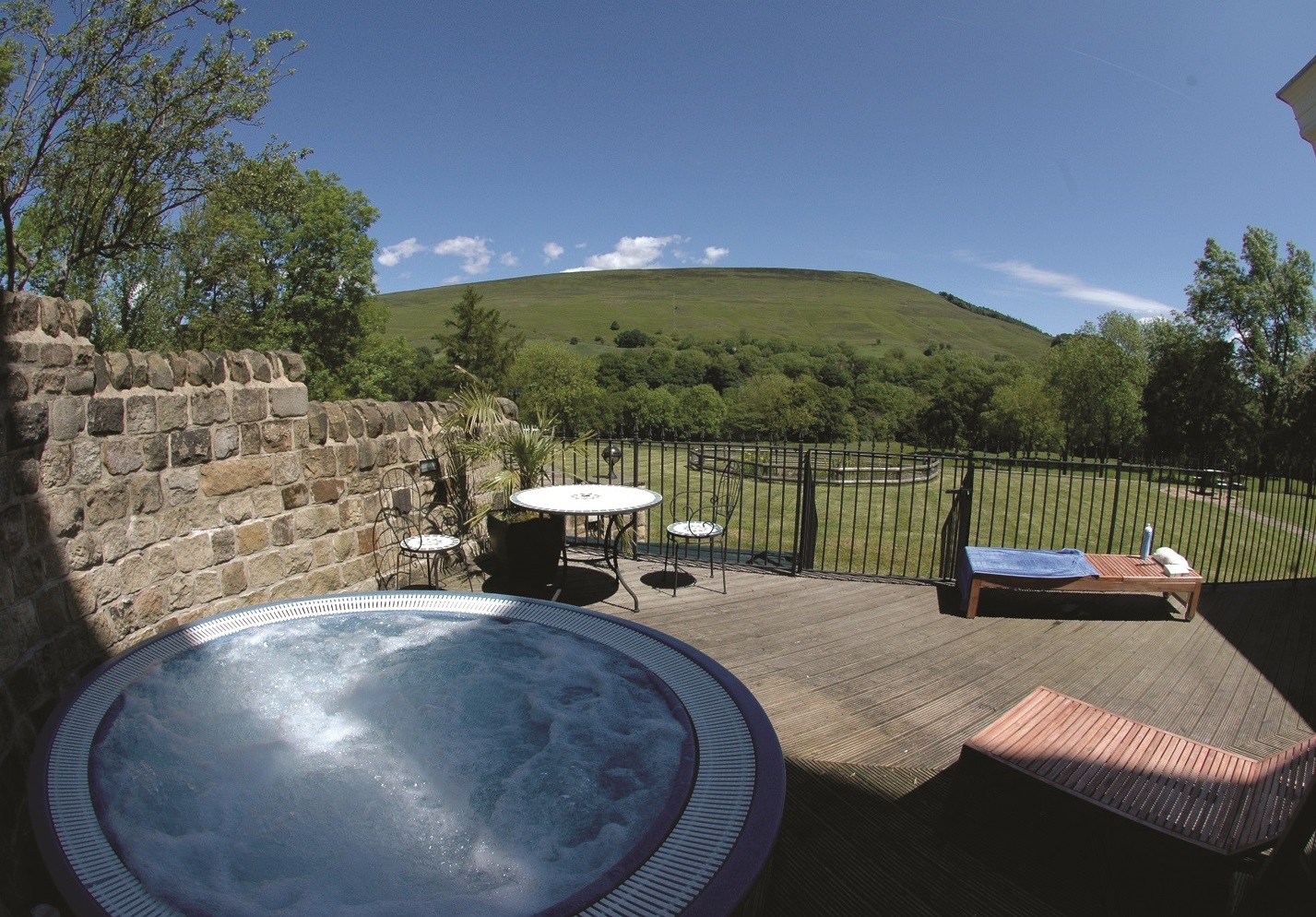 The hot tub at Losehill House Hotel and Spa