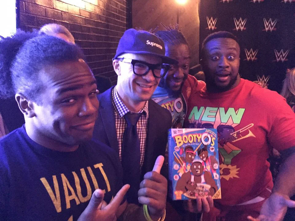 The New Day and I at our yearly post-Wrestlemania party.