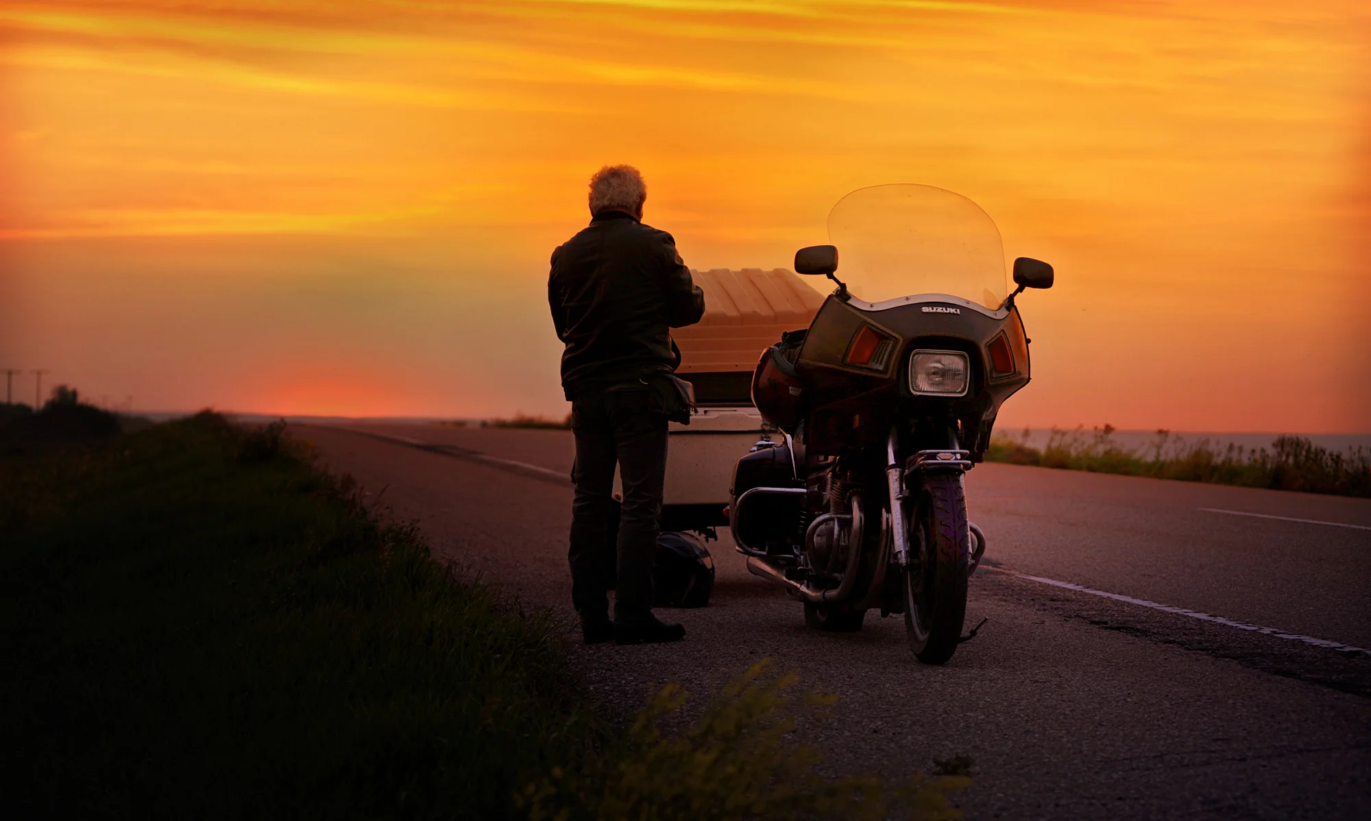 Then our bike starts acting up. A quick inspection leaves no doubt we have arrived... 