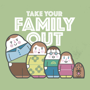 Illustrations for family ticket When Starfish was asked to develop creatives for MetroBusUK's family ticket campaign, we immediately thought of nesting dolls and created this cute little group. The marketing campaign comprised a range of materials including outdoor advertising, bus stops and a digital campaign.