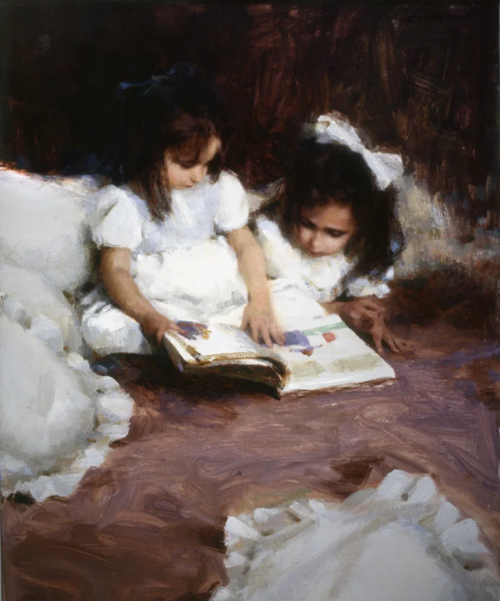 "WHITE DRESSES" sold 30" x 24" oil 1992