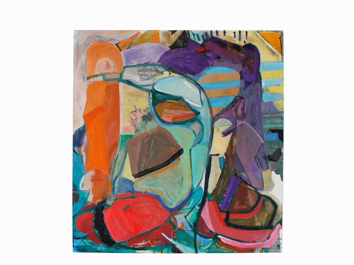 A train to far rockaway 2016, oil on canvas, 72" x 62" x 2"