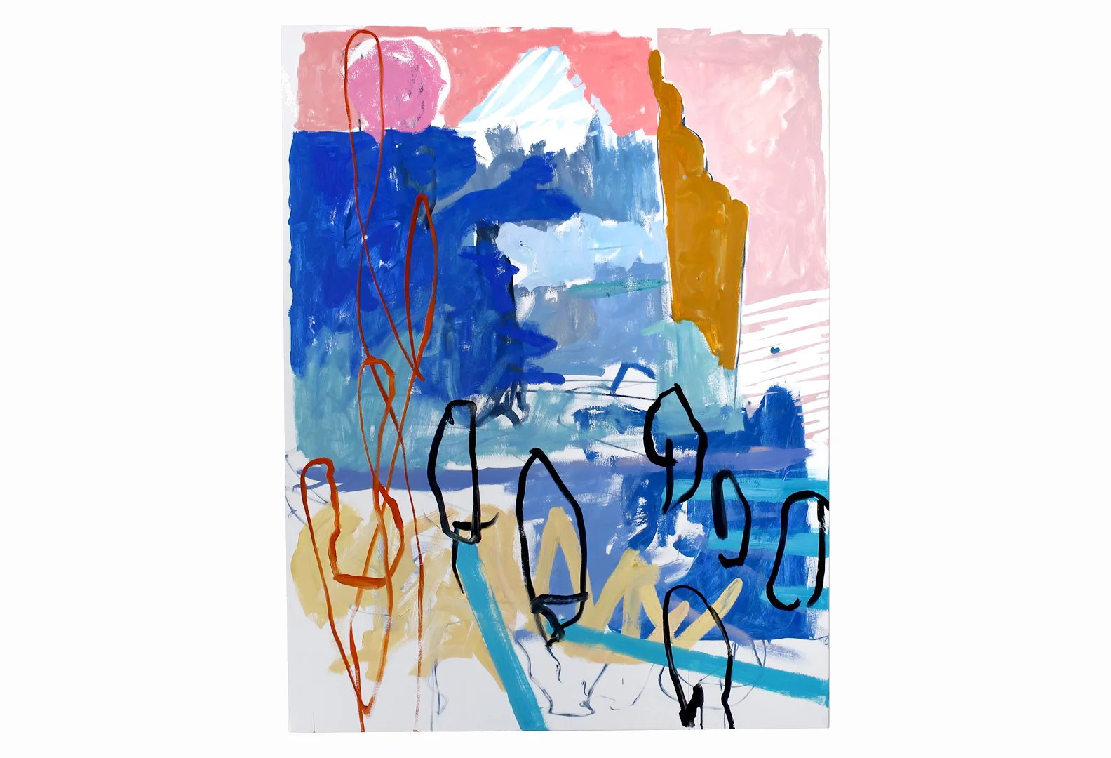 Oyster Bay (Omar #2) 2016, Oil on canvas, 62" x 48" x 2"