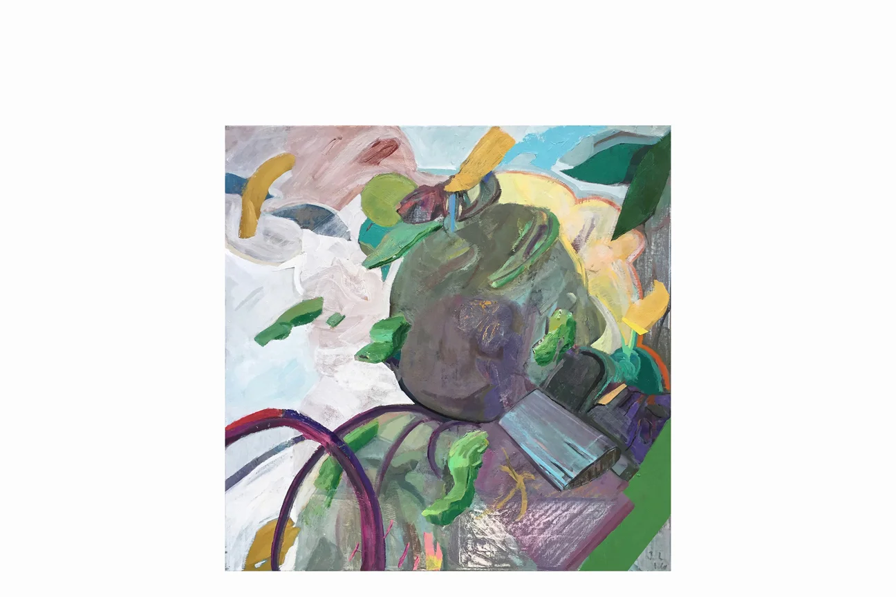 After Lady Liberty 2016, oil on linen, 30" x 30" x 3/4"