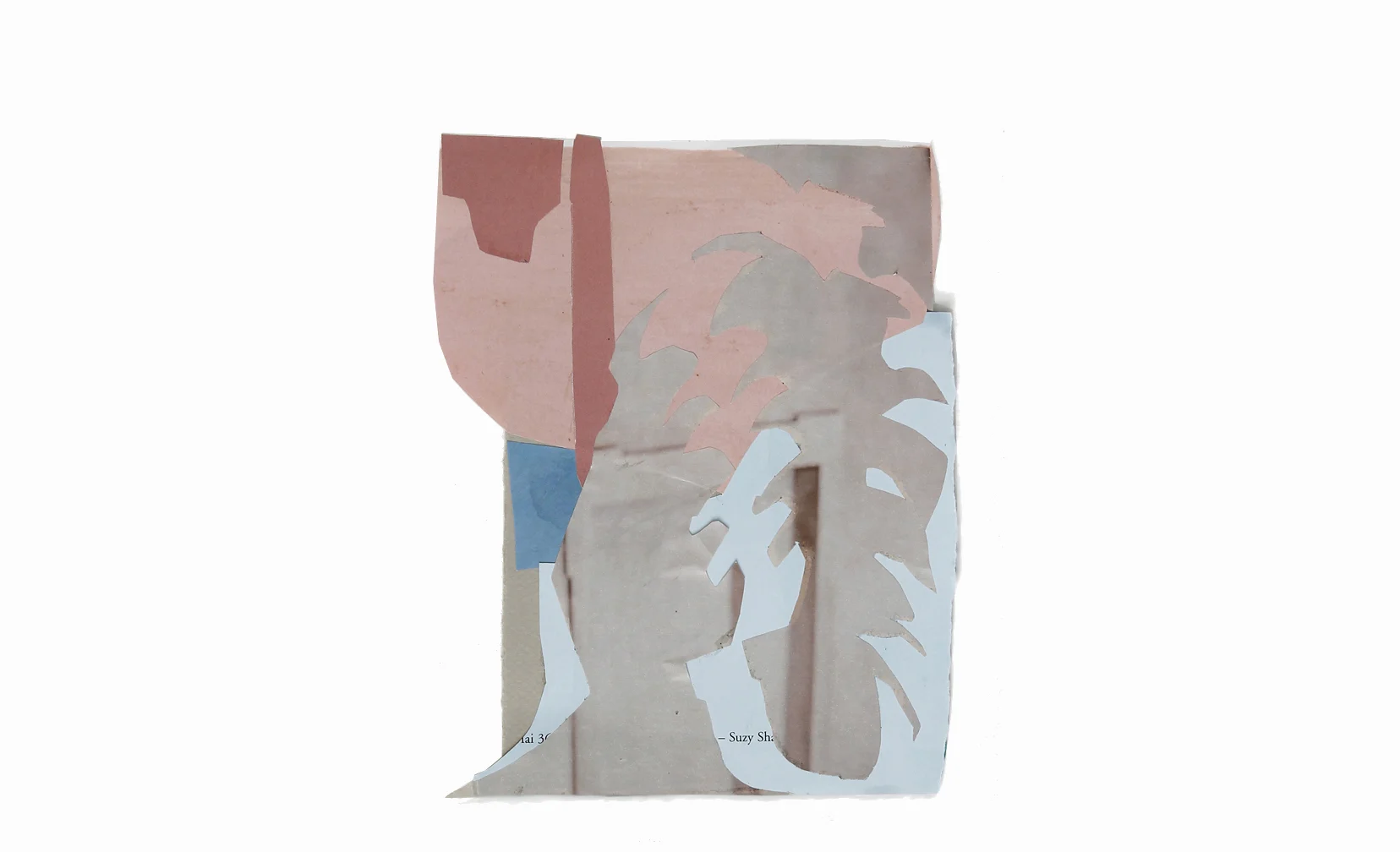 Works on paper 2016, cut paper on board, 11" x 9"