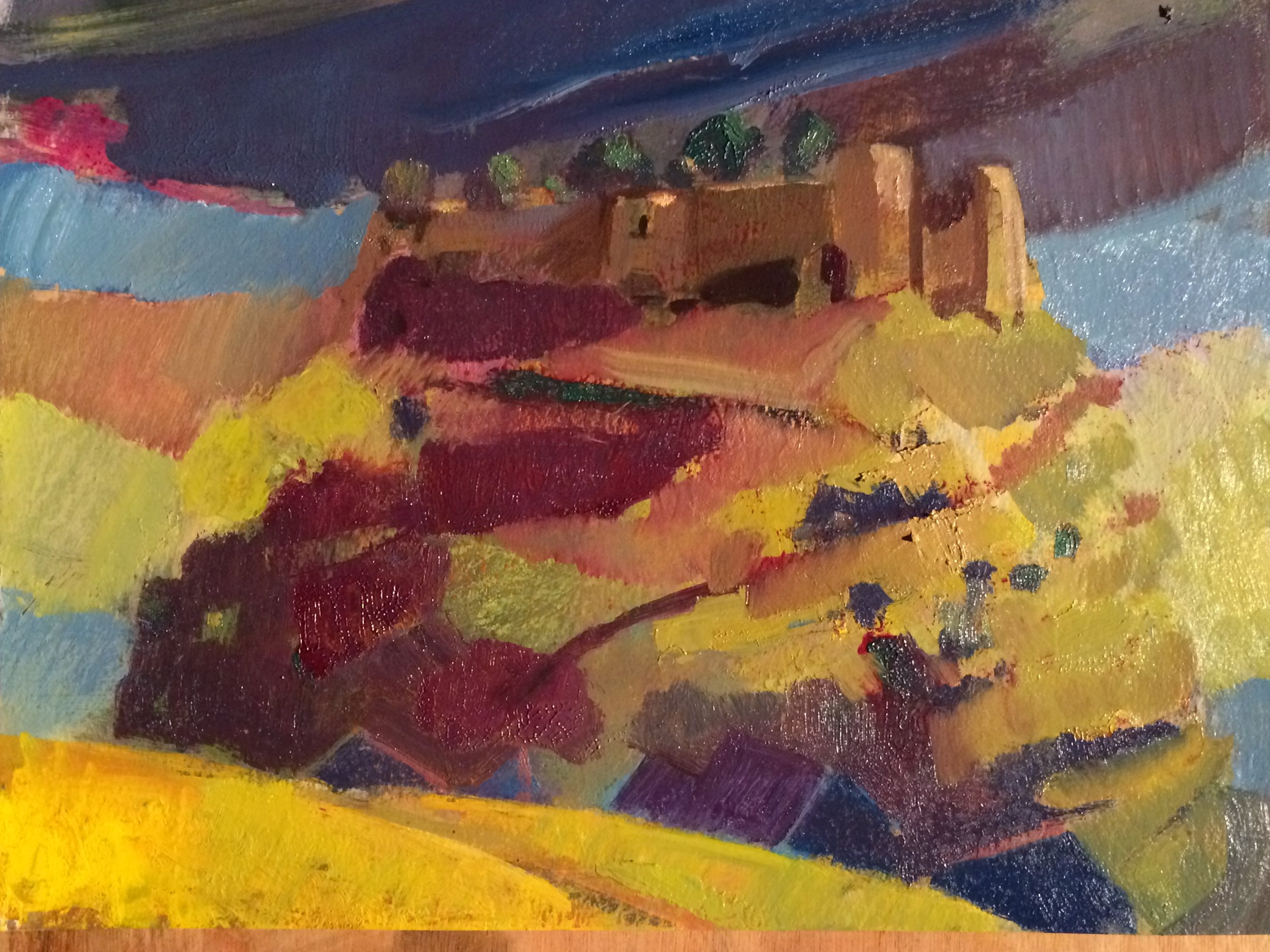    The Castle, study #1   , oil on paper, 11” x 14” 2014 