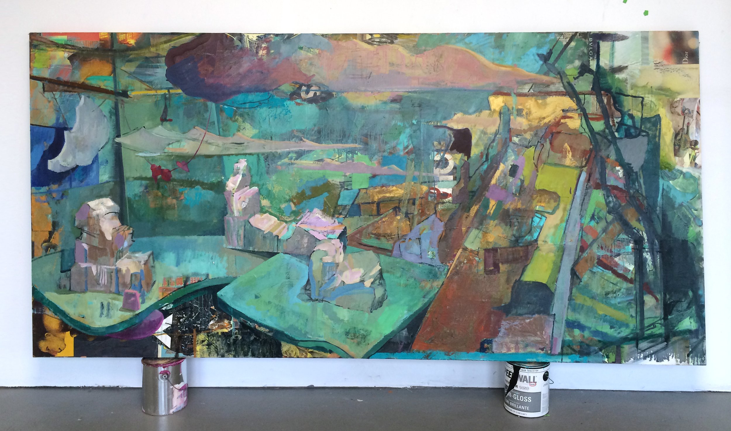    A Vision of Future Ambition,   36 x 96, oil on canvas, 2015 