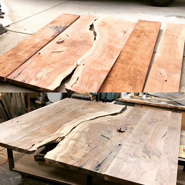 Table coming together for Corporate Conference room. Next step cut into an 84&quot; diameter.  Beautiful work by David Alan Studio.  Can't wait to see it in the space.  Thanks Justin.