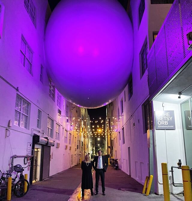 Anne and Todd having a ball in Miami Beach for the Luxe Gold List 2020 recognition, filled with showrooms and new local project tours, and discovering random street art. 
________________________________
The Betsy Orb. No filter. 
___________________