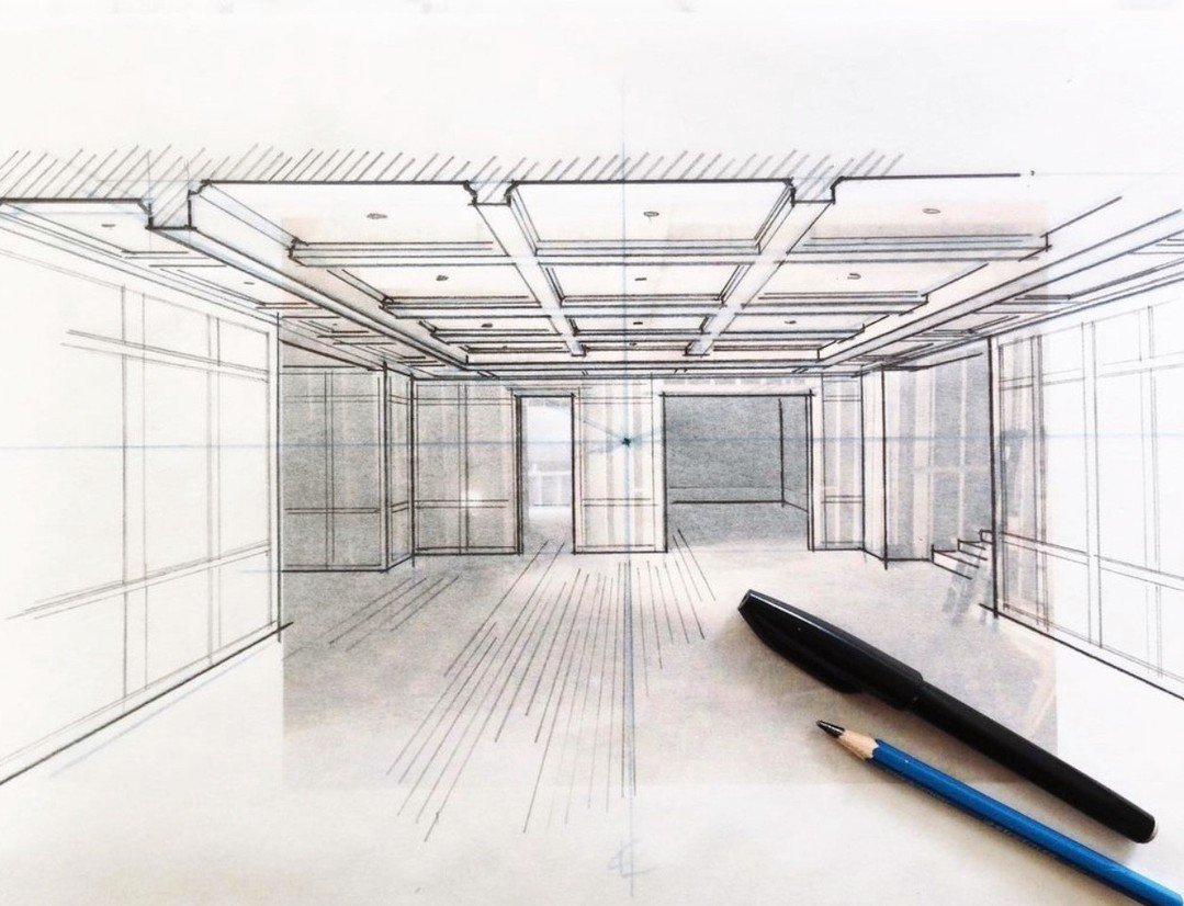 Blueprints of imagination ⁠
⁠
Sketch perspective by @thearchitodd of clients millwork walls and coffered ceilings.