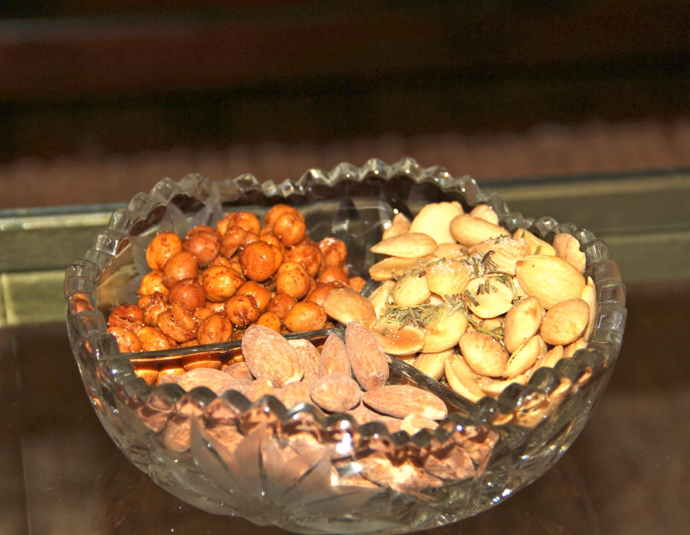 2 Armadillo Spicy Cayenne Chick Peas, Rosemary Marcona Almonds and Roasted Almonds Lightly Salted