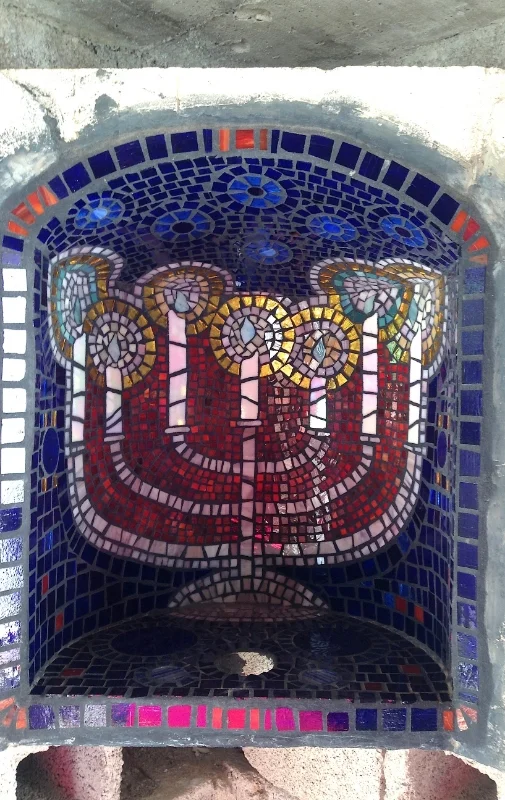 Glass Mosaic Candelabra Nicho