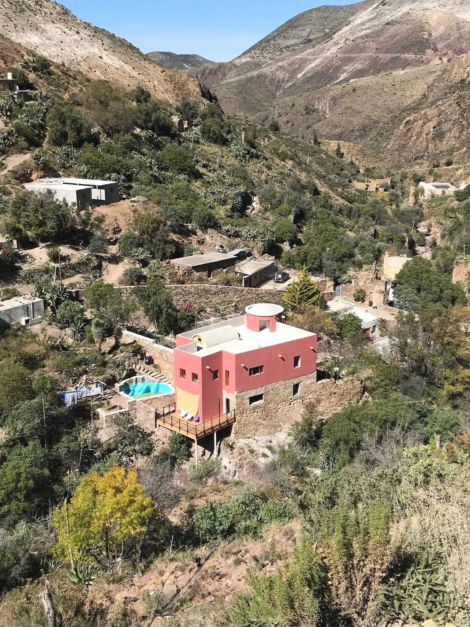  The home is located at 9,000 nestled in the Sierra Madre mountain range. 