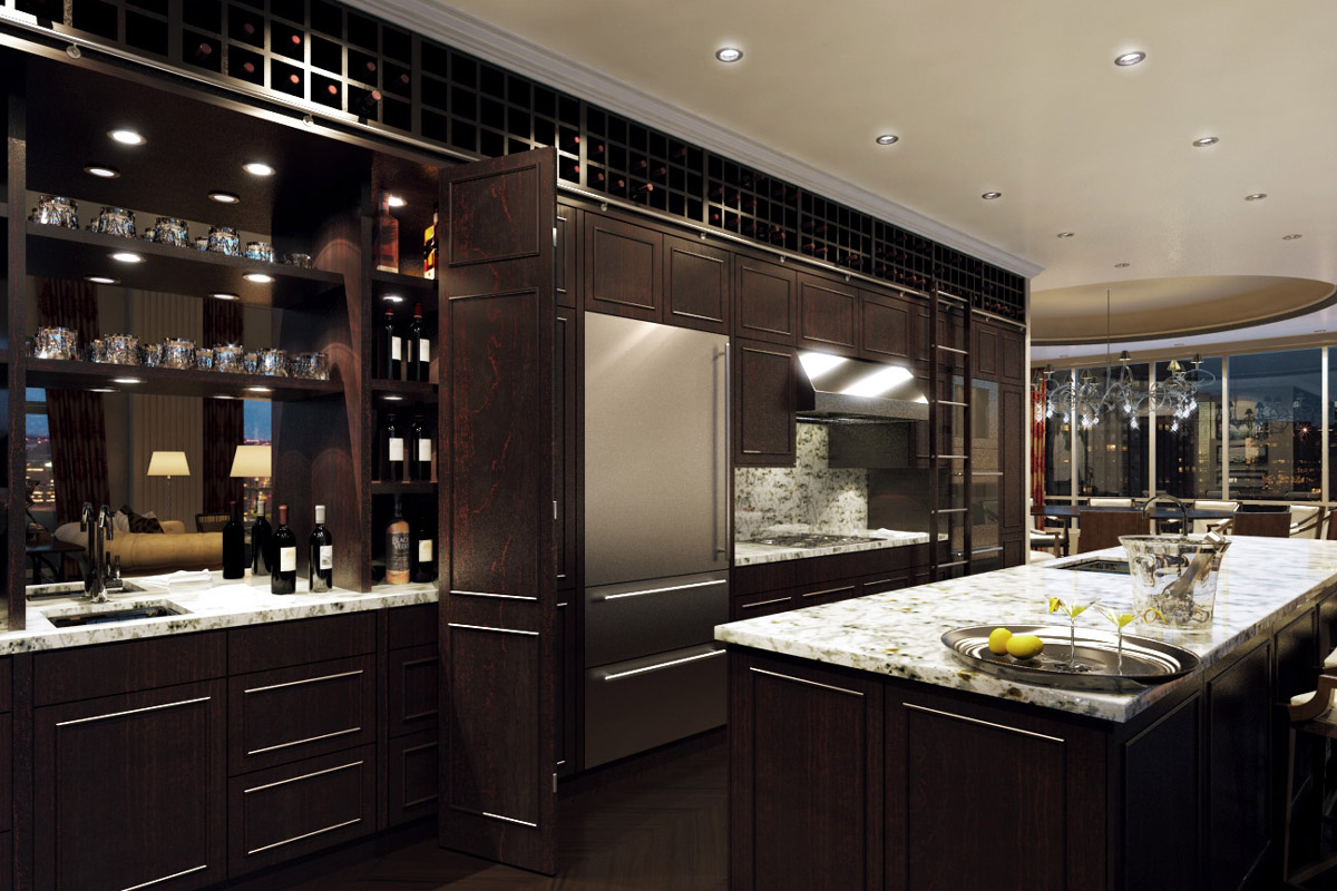 Astoria Penthouses Downtown Calgary 2005 Concept renderings for two executive penthouse suites that were designed for the Astoria on 10th residential tower. A sophisticated design with Art Deco inspiration throughout.