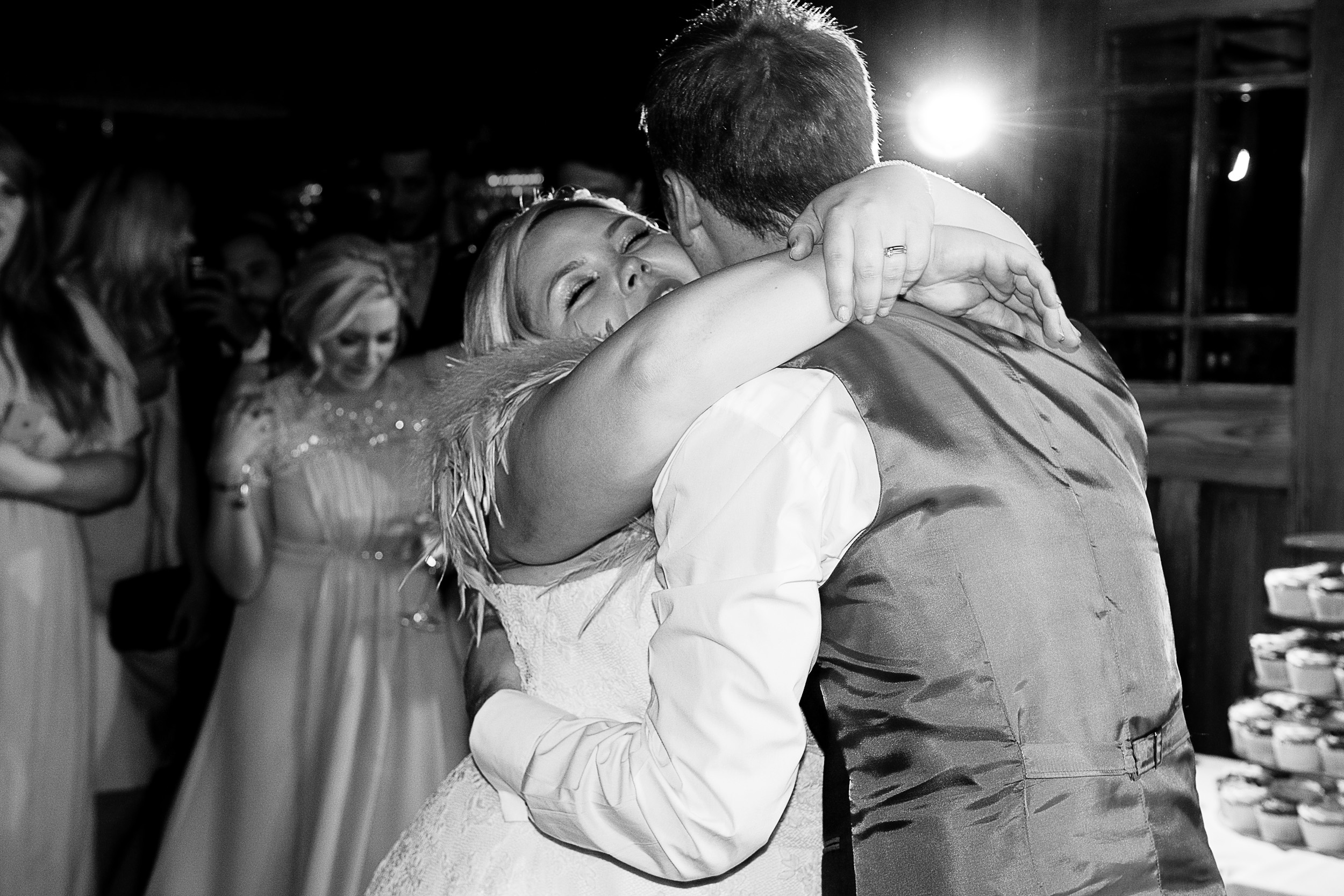 Hugging on the dance floor!