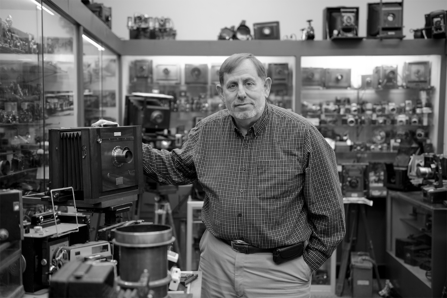 David Schwartz with his collection.