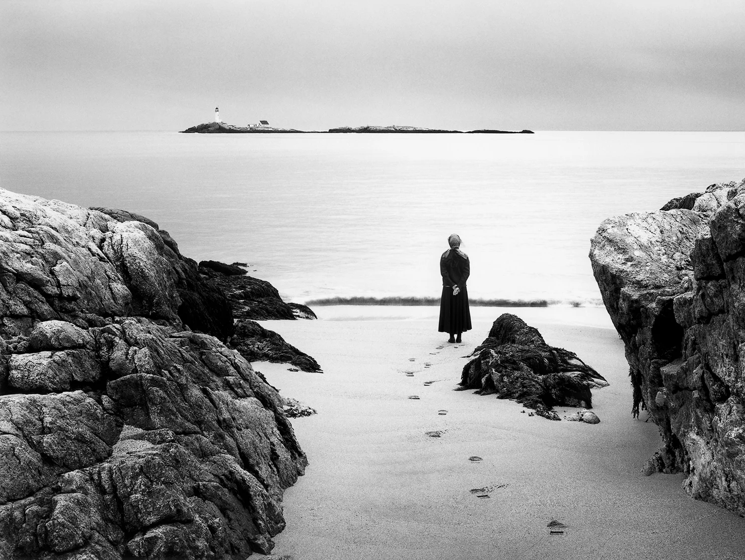 Looking Seaward: Self-portrait 6 x 9, signed and numbered open edition Silver gelatin print