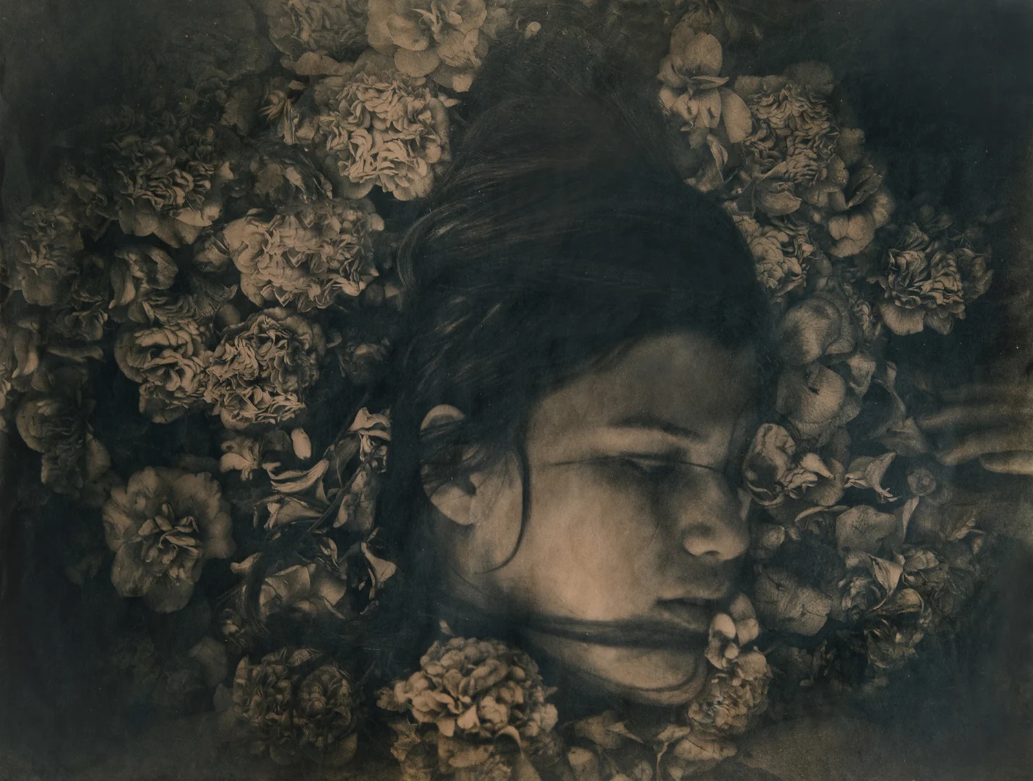 She Rests in Flowers
