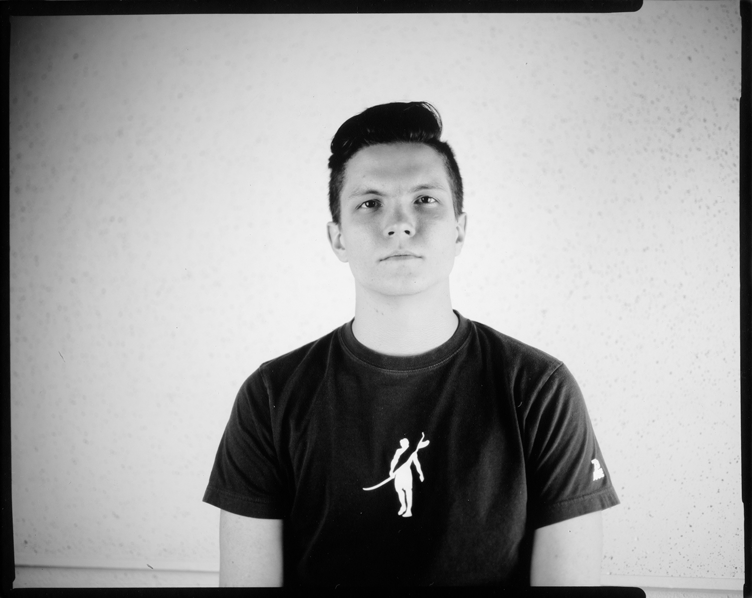 Portrait made with 3D printed camera (paper negative).