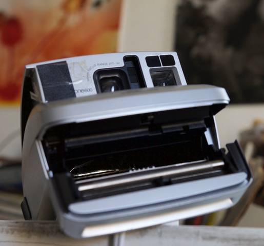 Modified Polaroid ONE600 with mirror mosaic