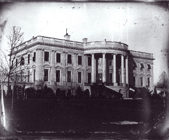 1846 daguerrotype of the White House by John Plumbe via Wikimedia Commons