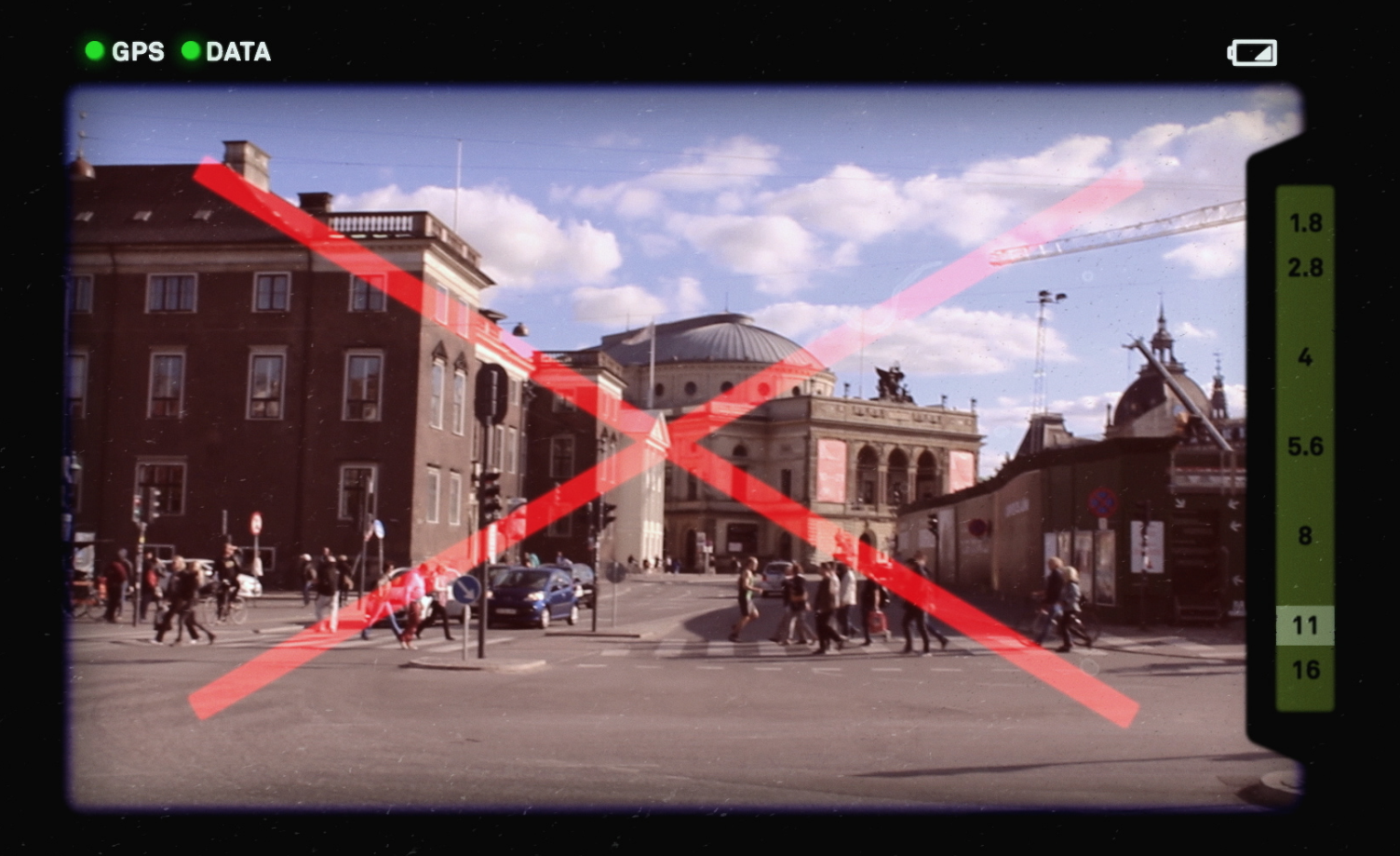 A blocked composition from the camera's viewfinder.