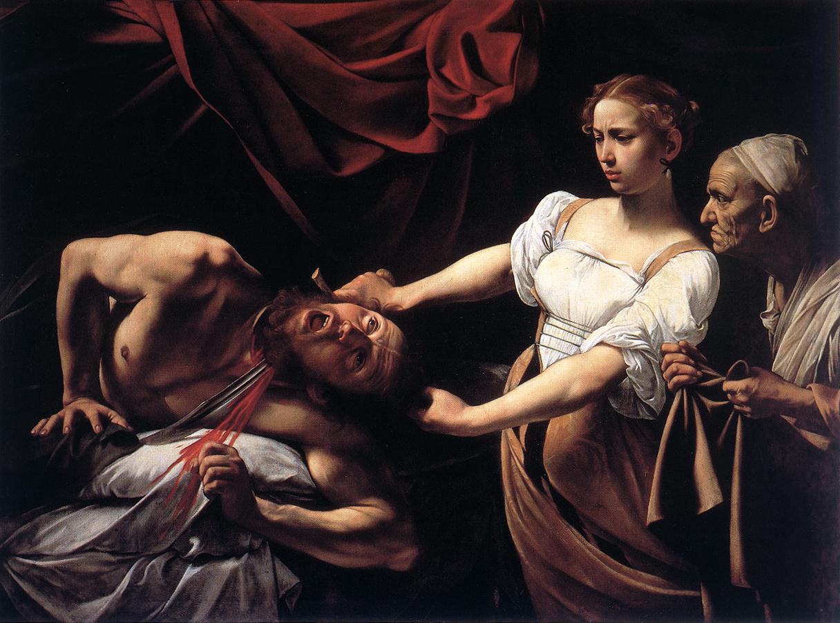 Caravaggio, Judith Beheading Holofernes via Wikimedia Commons