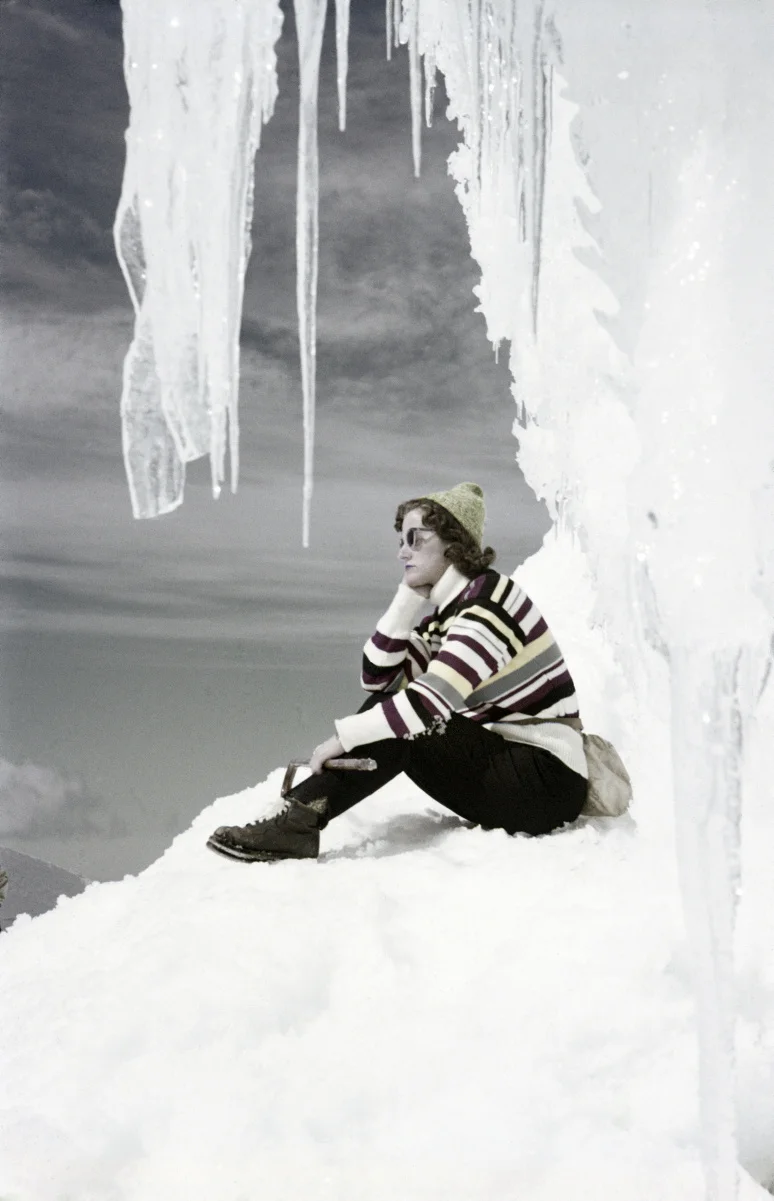 Ingibjörg Ólafsdóttir, Snæfellsjökull glacier, 1957.