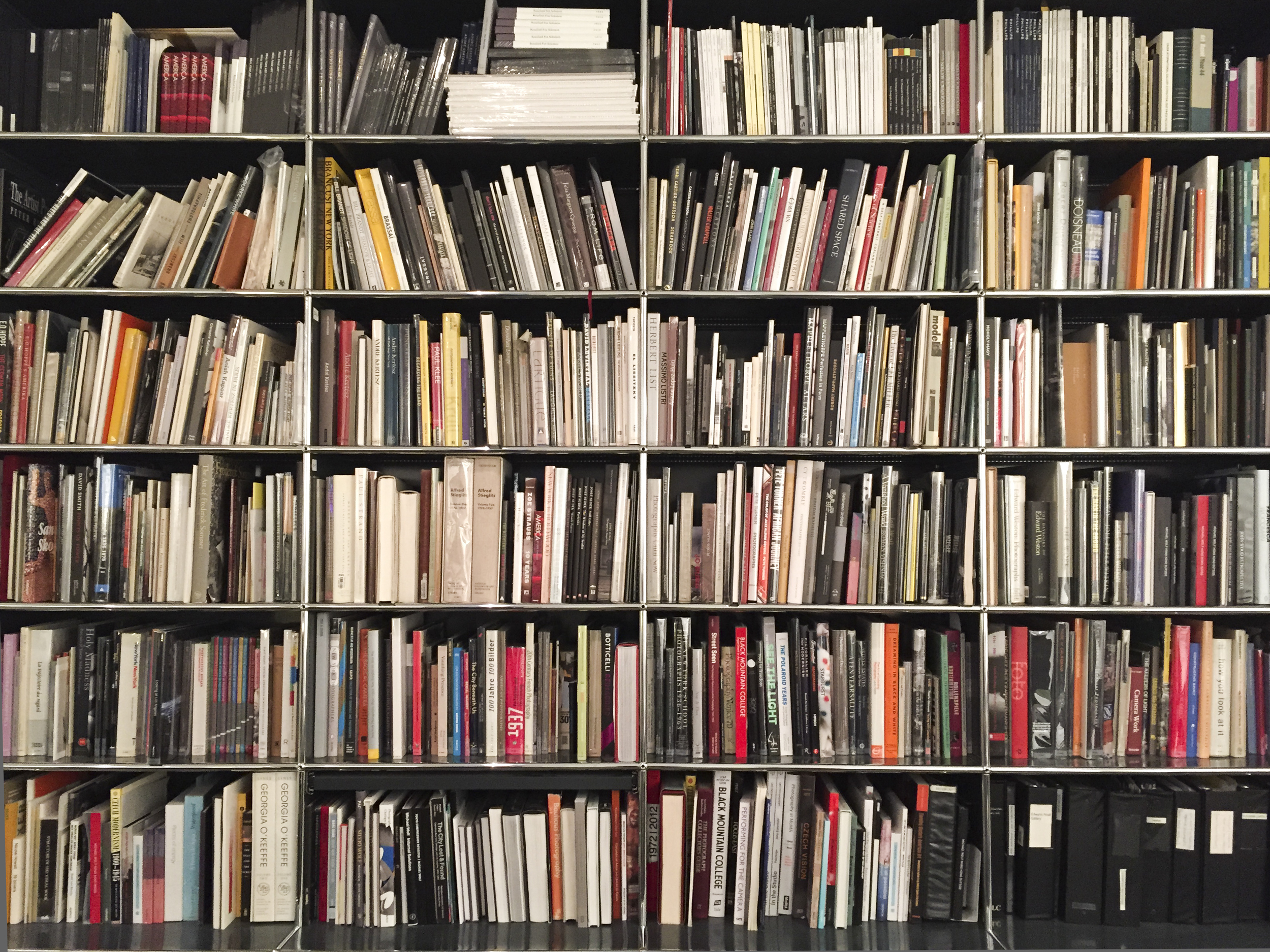 Bruce Silverstein Gallery 's behemoth bookshelf.