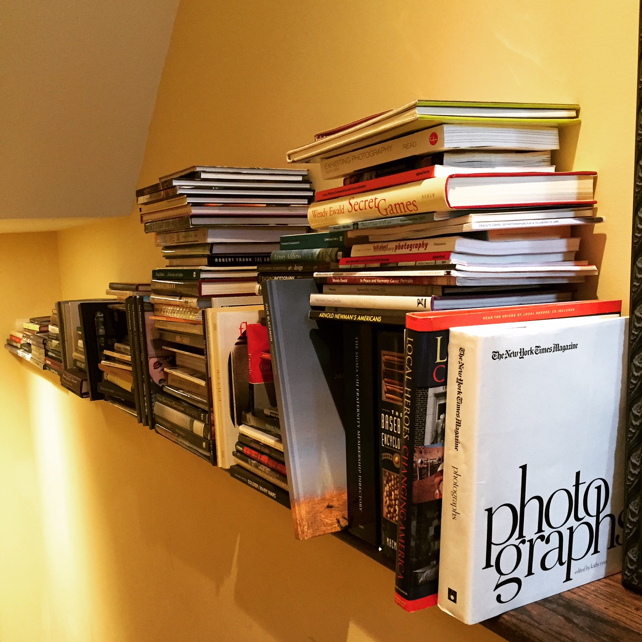 Andrea Birnbaum's stairway shelf.