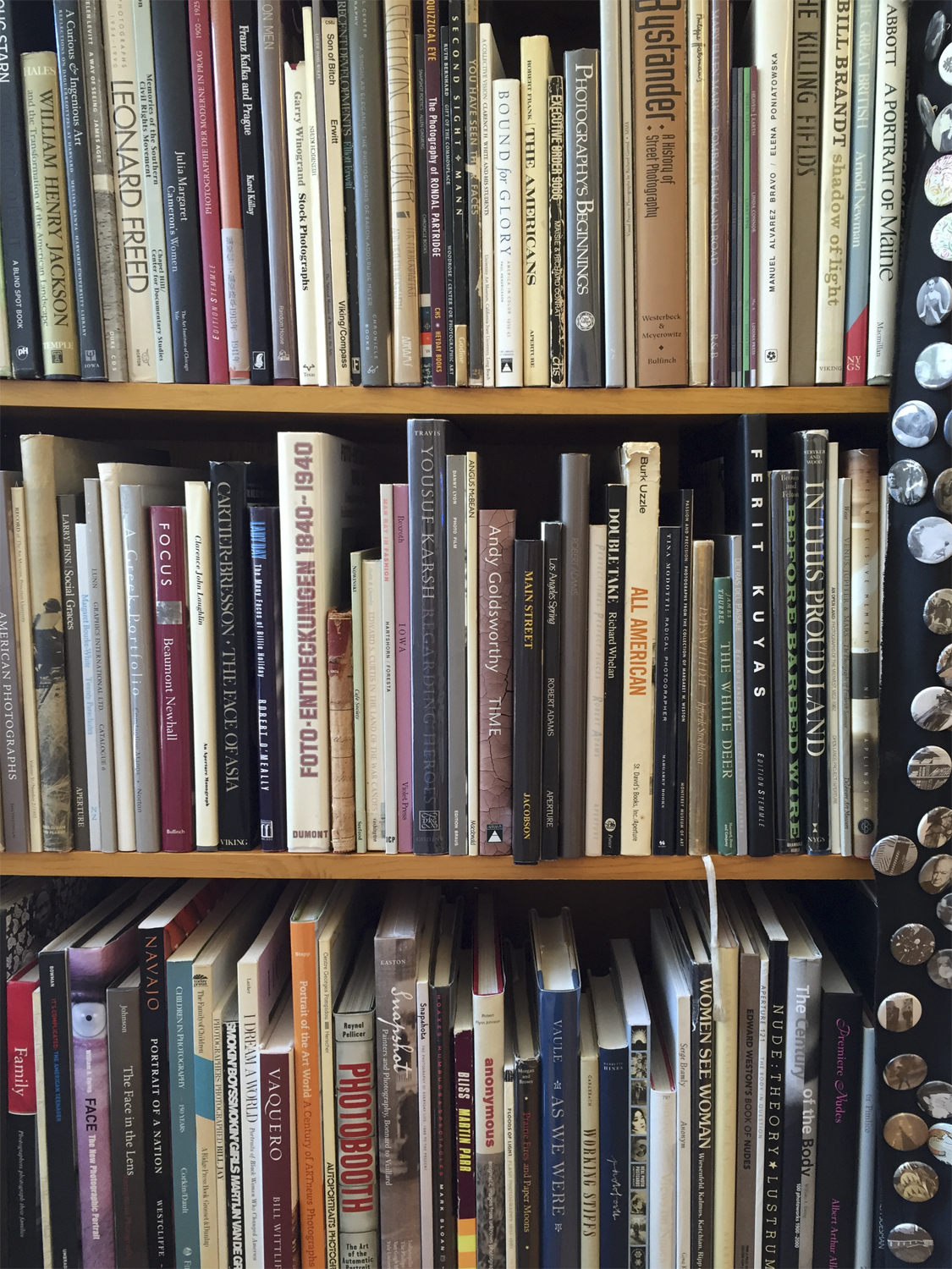 A small segment of Tim Whelan's photobook collection.