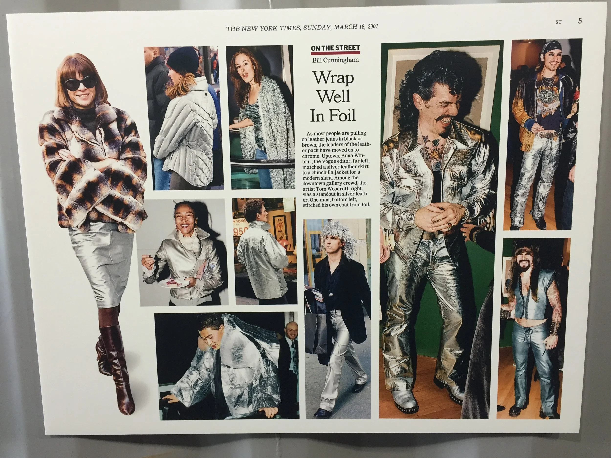 Bill Cunningham's New York Times spreads. Photo by the author.