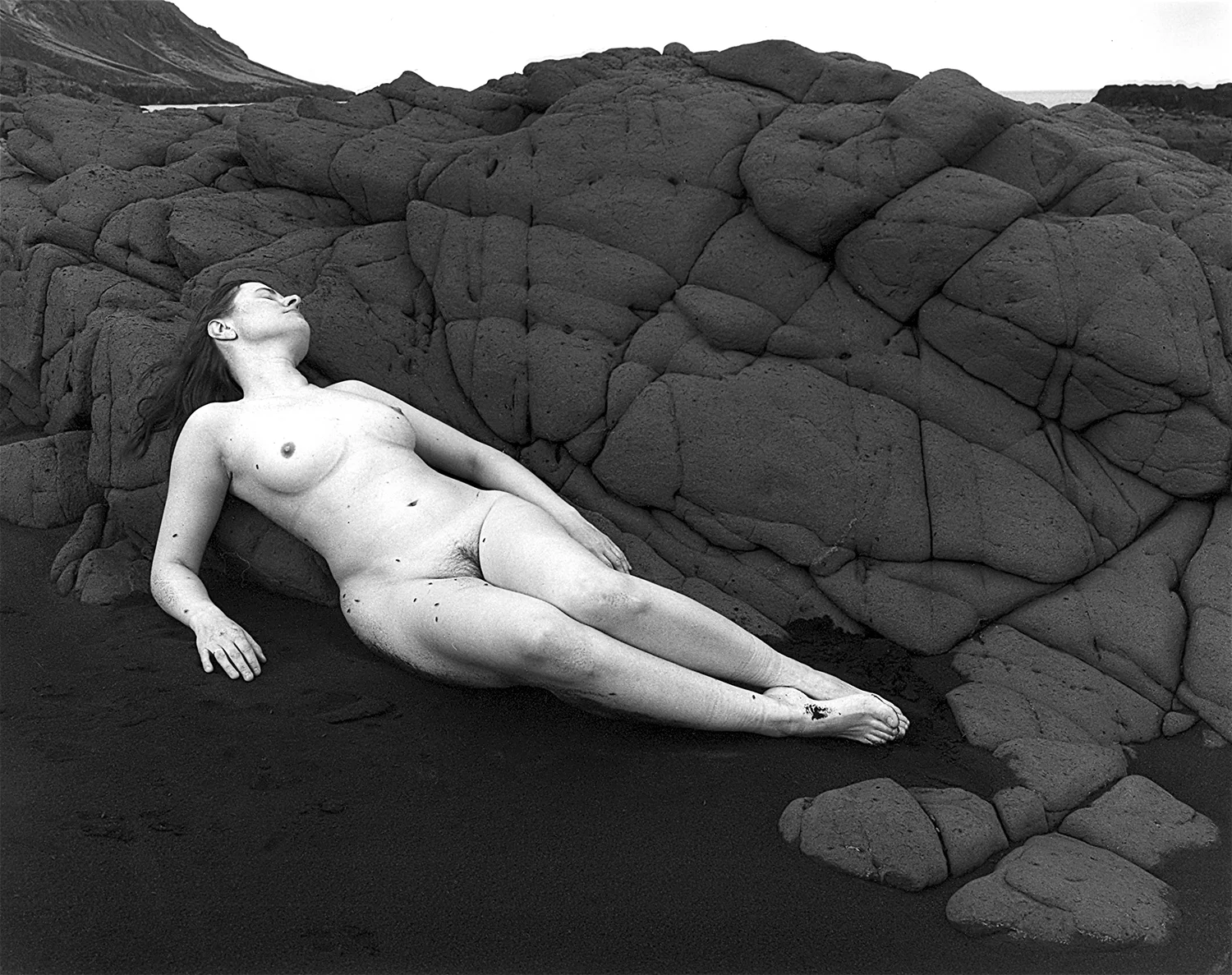 Agnieszka Sosnowska Nude, Self-portrait, Landsendi, Iceland, 2012 Selenium toned silver gelatin print 7 x 9, signed and numbered edition of 10 $185