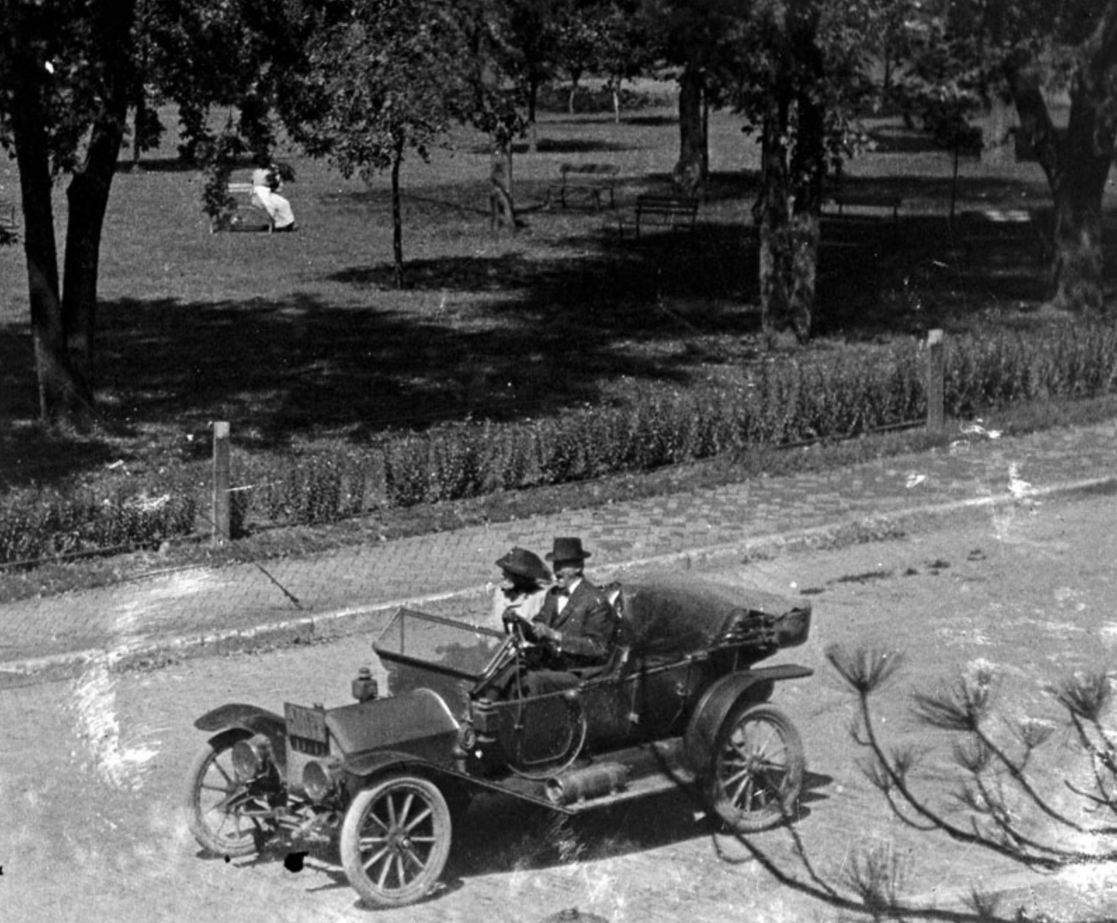 One of the glass negatives from a condemned house in Peoria, Illinois.