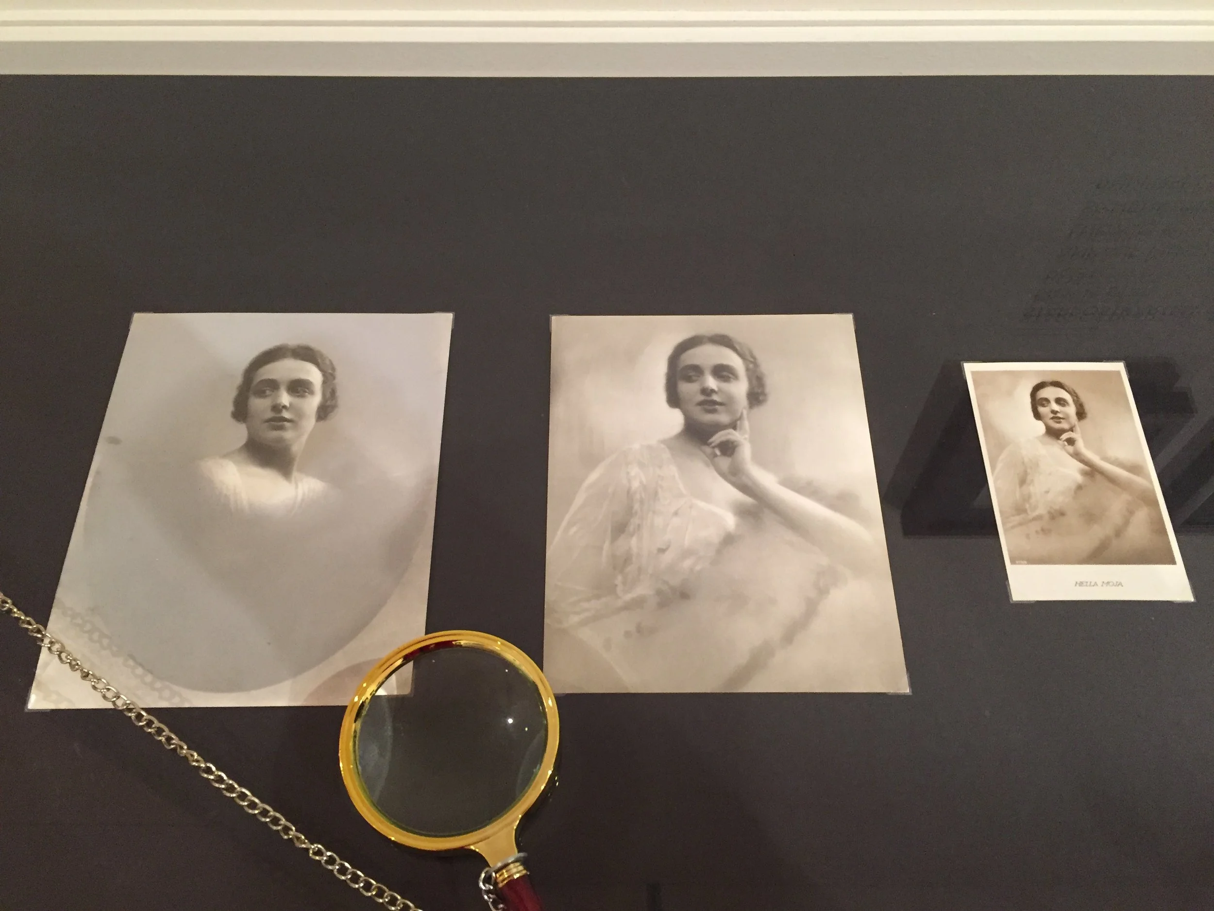 Display showing the stages of retouching. Photo: Kat Kiernan