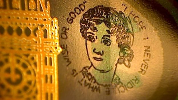 Graham Short's Jane Austen micro-engraving. Courtesy of Graham Short.