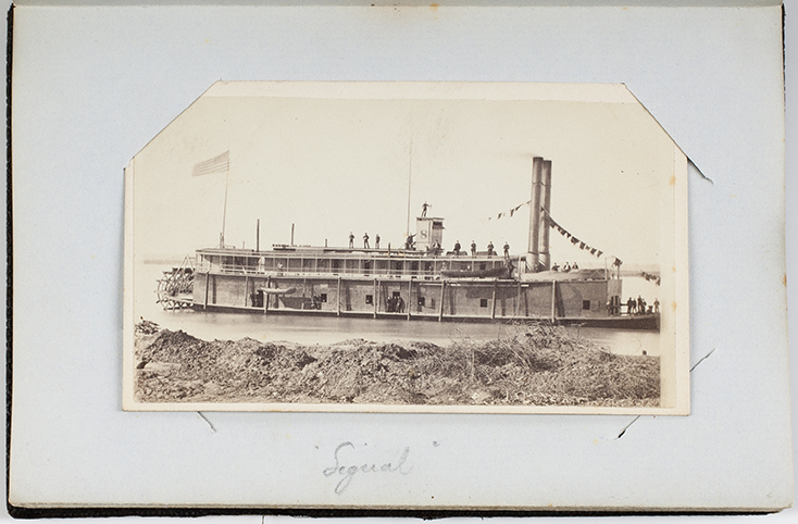 Iron-clad Civil War Steamer “Signal.” Carte-de-visite, 1862-1863.