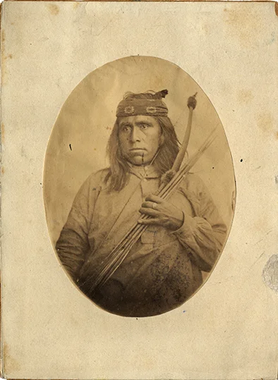 Unidentified Native American Man. Inscribed “Umpqua Reserve.” Salt print. Oregon, 1859. 425301_0178