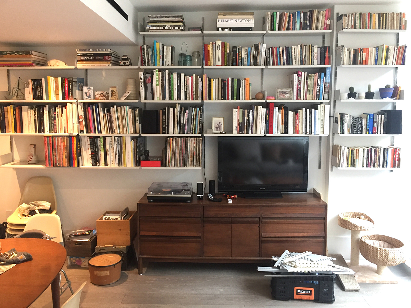 James Ryang 's inviting library.