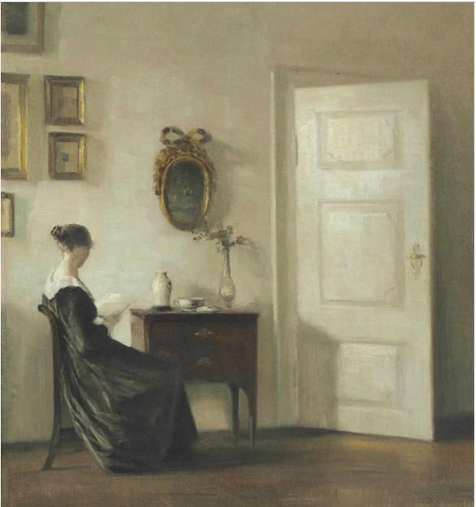 The Carl Vilhelm Holsøe painting that led authorities to the thief in Denmark.
