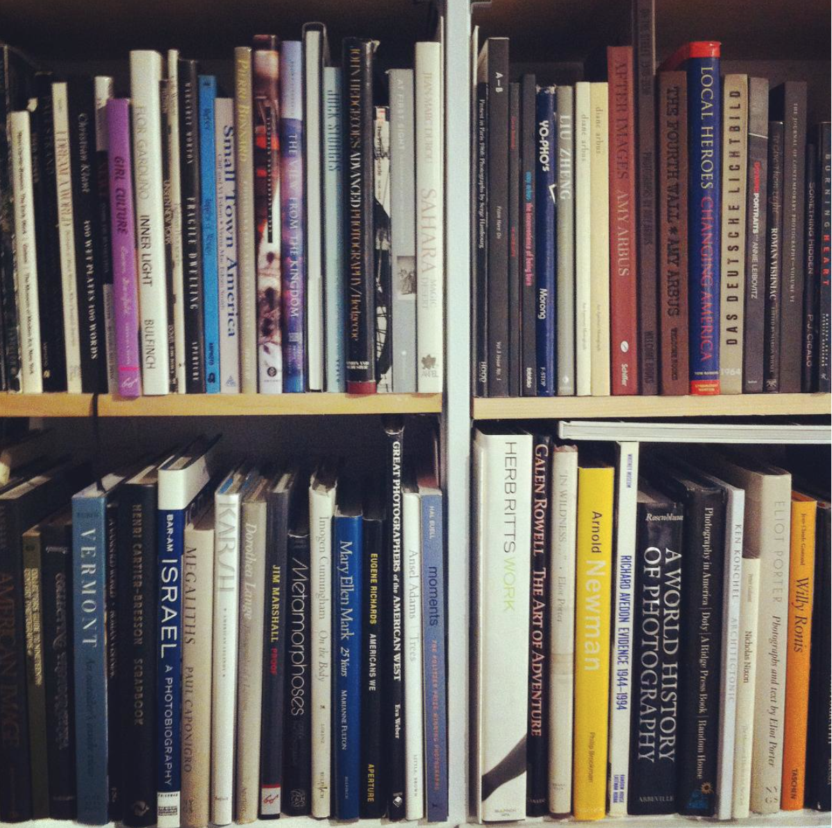 The lending library at Vermont Center for Photography