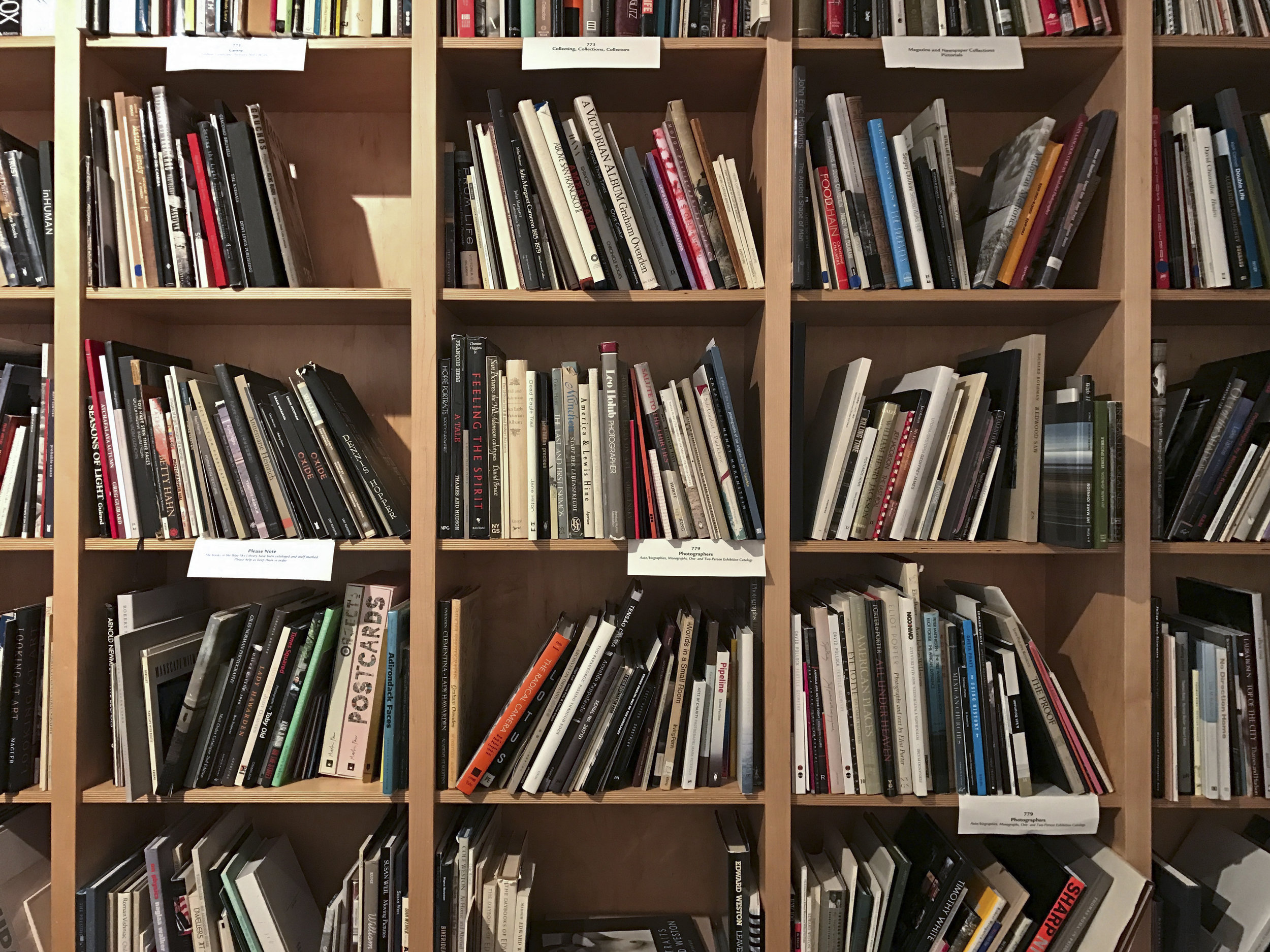 Blue Sky Gallery 's well-stocked shelves.