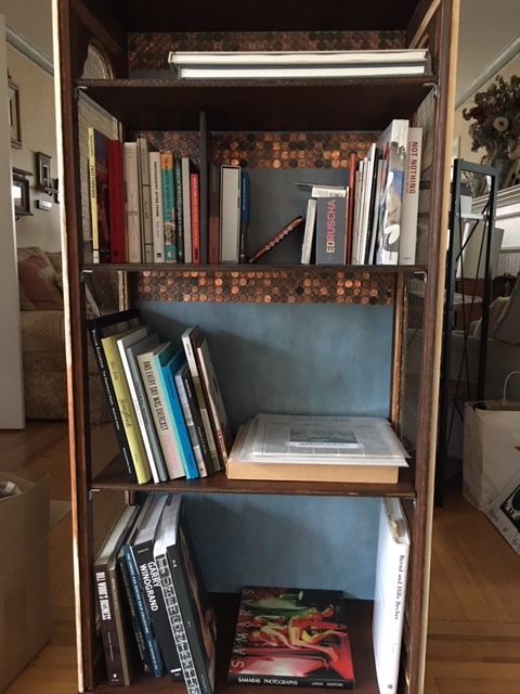 Laura Glabman 's handmade bookcase for her growing photobook collection.