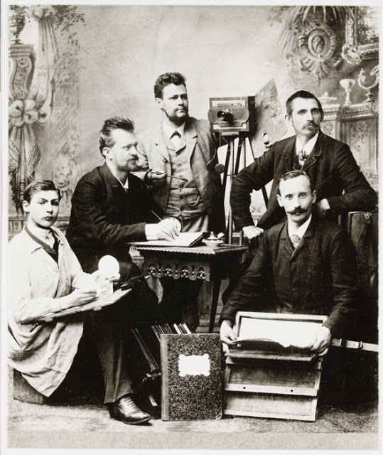 A photographer and his staff, Germany, 1890