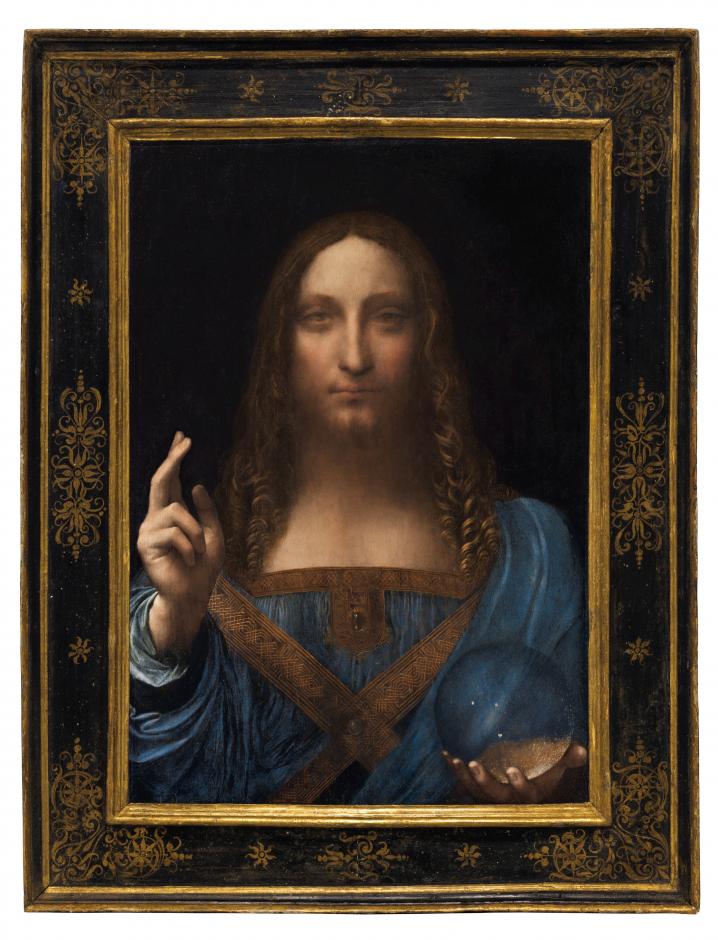 "Salvator Mundi," the last privately owned Leonardo da Vinci painting. Courtesy Christie’s New York
