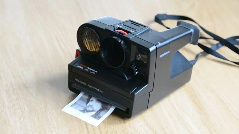 Polaroid modified for thermal prints.