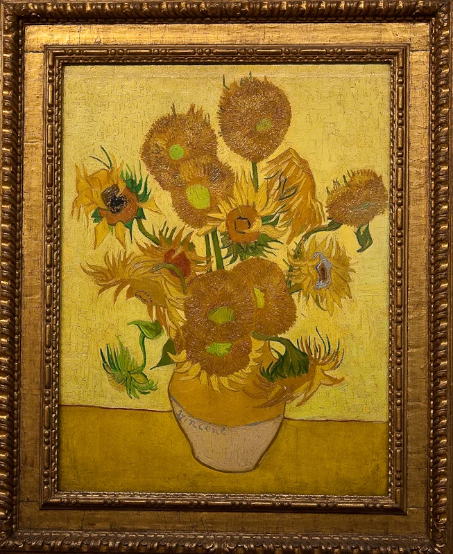 Vincent Van Gogh, Sunflowers (1889), via Wikimedia Commons